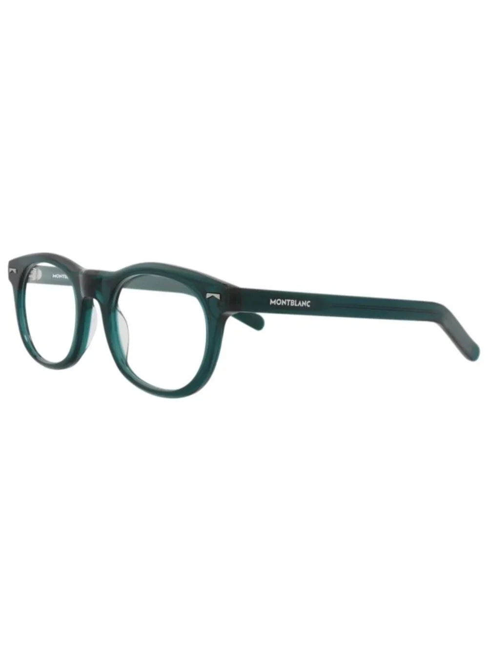 New Montblanc Women's Eyeglasses Round Oval Acetate Frame Mens Green Green